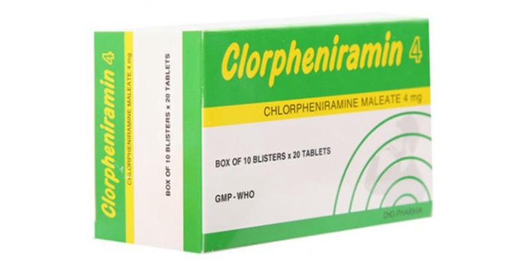 Dị ứng thời tiết uống thuốc gì? Clorpheniramin 4